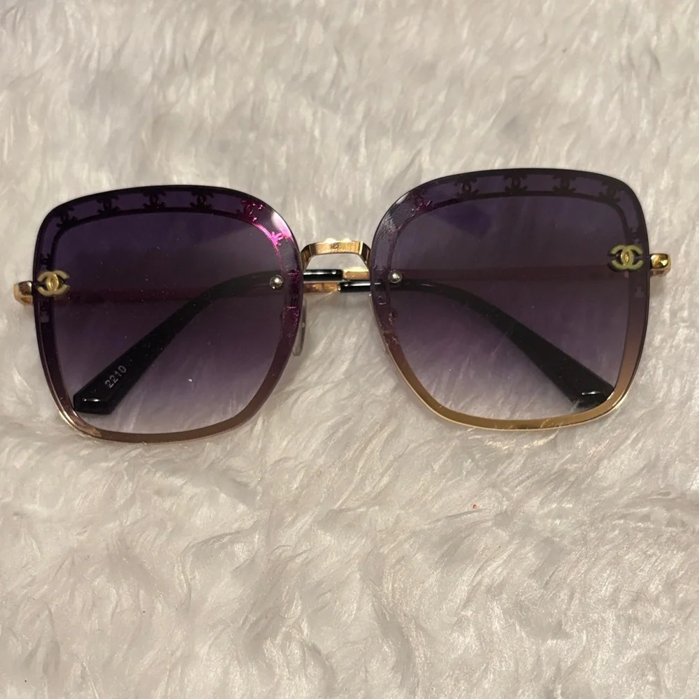 Fashion Purple and Gold Women's Sunglasses